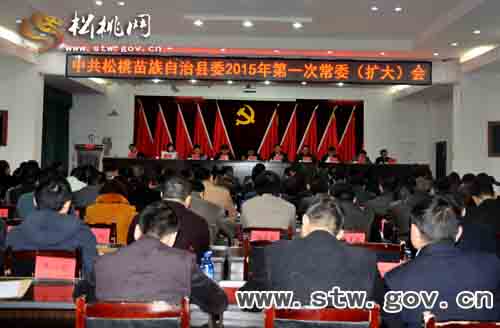 松桃县委2015年第一次常委(扩大)会议召开